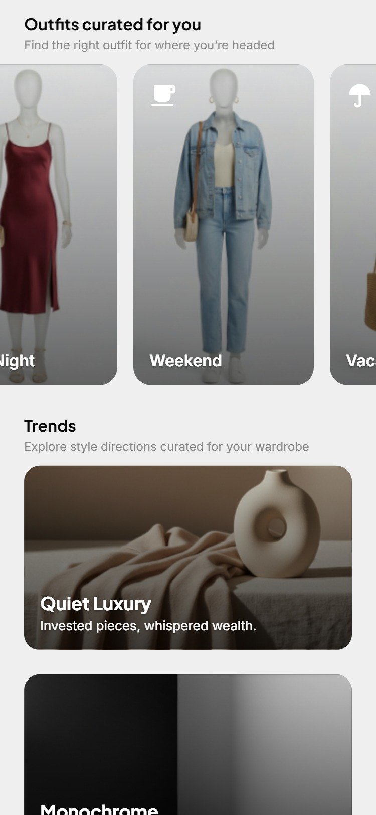 Discover feed screen